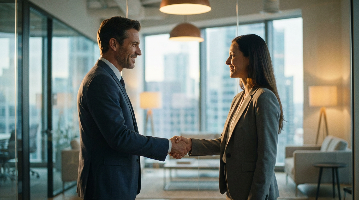 Geschäftspartner Handschlag